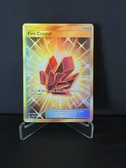 Pokemon TCG Fire Crystal Secret Rare Sun & Moon Unbroken Bonds 231/214 NM - Image 1