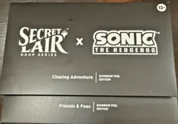 MTG Secret Lair x Sonic the Hedgehog Chasing + Friends Rainbow Foil - SEALEd - Image 1