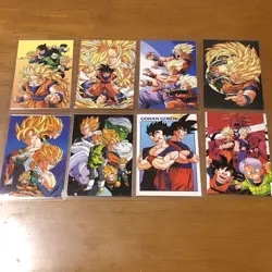 Dragon Ball 8 Card Set Laminated Rare Clean Condition Collectible - Image 1