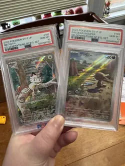PSA 10 Meowth 192/SV-P Paldean Wooper 193/SV-P AR Set Pokemon Card Japanese - Image 1