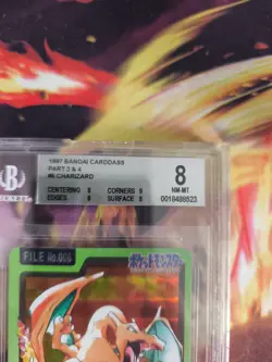 Pokemon Card Charizard Glurak Pocket Monsters Carddass Japan Prism BGS Beckett 8 - Image 4