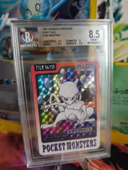 Pokemon Card Mewtwo Mewtu Prism Pocket Monsters Carddass Japan BGS Beckett 8.5 - Image 1