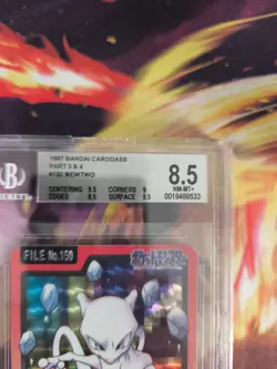Pokemon Card Mewtwo Mewtu Prism Pocket Monsters Carddass Japan BGS Beckett 8.5 - Image 4