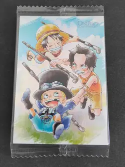 Luffy Ace Sabo One Piece Wafer Card Our Memories Japanese sealed No. 10 eb69 - Image 1