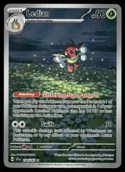 Pokemon Cards Ledian 144/142 Stellar Crown Illustration Rare NM *2 - Image 1