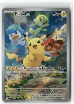 Pokemon TCG Scarlet & Violet Paldea Evolved Black Star Promo #027 Pikachu Holo - Image 1