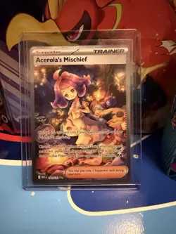 Pokemon Acerola's Mischief 183/132 Special Illustration Rare Full Art Holo Auto… - Image 1