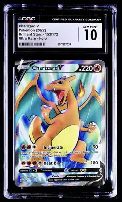 Pokemon 2022 Brilliant Stars Charizard V Ultra Rare 153/172 CGC 10 Gem Mint ✨ - Image 1