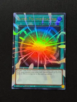 Konami Yu-Gi-Oh! TCG Ultra rare over art Super Polymerization Spell RA05-EN019 - Image 1