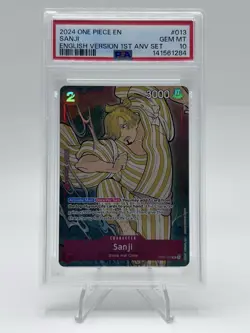PSA 10 2024 SANJI ONE PIECE ENGLISH VERSION 1ST ANNIVERSARY SET #013 - Image 1