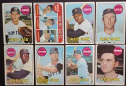 1969 Topps Red Sox Lot: HOF Yaz, High # Reggie Smith, Boomer, Tony C, Sparky,etc - Image 1