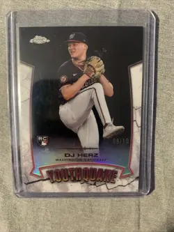 2025 Topps Chrome Baseball DJ Herz Youthquake Black Refractor /10 RC - Image 1
