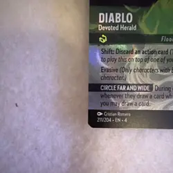 Disney Lorcana Diablo Devoted Herald Enchanted Holo 211/204 English - Image 3