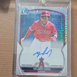 Topps 2023 Bowman Nelson Rada Autograph Mojo Refractor Los Angeles Angels Card - Image 1