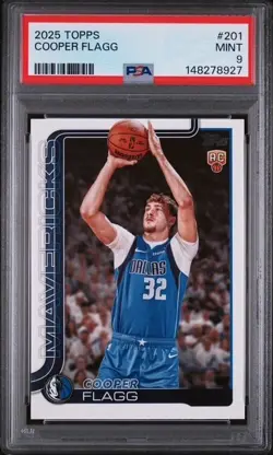 2025-26 Topps #201 COOPER FLAGG Rookie Card (RC) PSA9 - Image 1