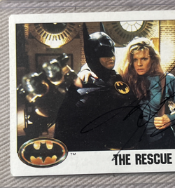Hard Signed KIM BASINGER Autographed DC Comics BATMAN Trading Card 74 The Rescue - Image 4