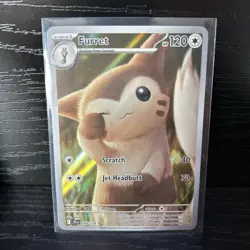Pokemon TCG Furret Journey Together 168/159 Illustration Rare Card NM - Image 1