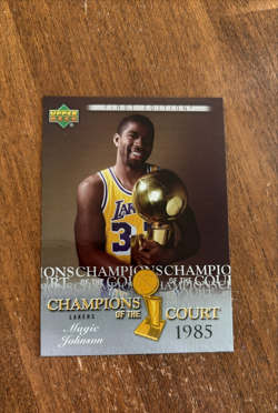 Magic Johnson 2007-08 Upper Deck Champions of the Court CCJO Spartans Lakers HOF - Image 1