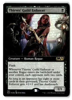 Thieves' Guild Enforcer (Foil, Extended Art) - NM - M21 2021 # 361 - MTG Magic - Image 1