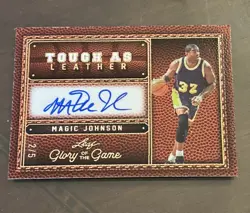 2025 Leaf Glory of the Game Tough As Leather SP Auto 2/5 Magic Johnson - Image 1