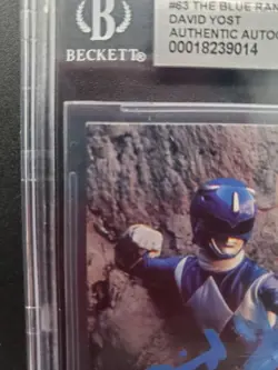 Beckett The Blue Ranger 63 Mighty Morphin Power Rangers Signed Card David Yost - Image 4