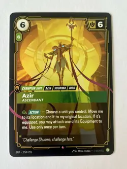 Azir - Ascendant Foil 050/221 Rare - Riftbound Spiritforged - Visit Store - Image 1