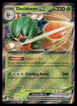 Pokemon Cards Decidueye ex 012/088 Perfect Order Double Rare NM - Image 1