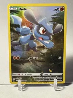 Pokemon TCG Riolu Crown Zenith Galarian Gallery Holo Ultra Rare Card GG26/GG70 - Image 1