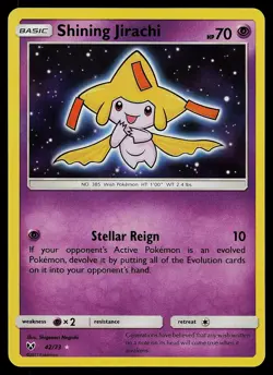 Pokemon Card - Shining Jirachi Shining Legends 42/73 Rare Shining 2017 - Image 1