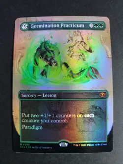 Germination Practicum (Borderless Foil) Mythic MTG Secrets of Strixhaven - Image 1