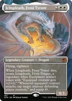 Icingdeath, Frost Tyrant - Foil Extended Art AFR NM MTG - Image 1