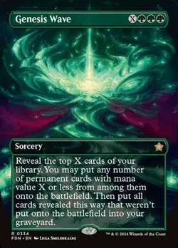 Genesis Wave - Foil Extended Art FDN NM MTG - Image 1