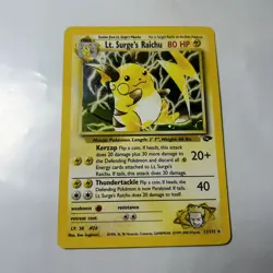 Pokemon Lt. Surge’s Raichu 11/132 Holo Gym Heroes Unlimited MP - Image 1