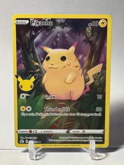 Pokemon TCG Pikachu Celebrations 005/025 Full Art Holo Rare 60 HP Thunder Jolt - Image 1