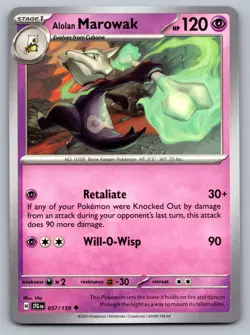 Pokemon TCG SV09: Journey Together Alolan Marowak 057/159 - Image 1