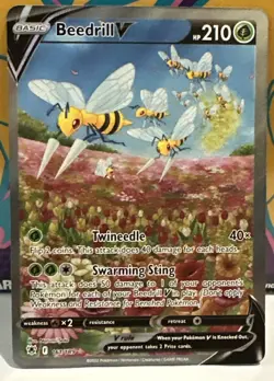 Beedrill v 161/189 Holo Ultra Rare Alt Art Astral Radiance Pokemon TCG NM - Image 1