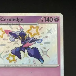 Pokemon TCG Ceruledge 162/091 SV: Paldean Fates Shiny Rare Holo - Image 2