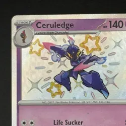 Pokemon TCG Ceruledge 162/091 SV: Paldean Fates Shiny Rare Holo - Image 3