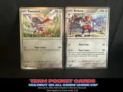 Pawniard & Bisharp Cosmos Holo, Obsidian Flames, Pokemon, NM - Image 1