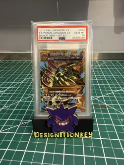 2015 POKEMON JPN XY BANDIT RING 1ST ED #094 FULL ART/PRIMAL GROUDON EX PSA 10 - Image 1