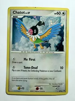 2007 Pokemon Chatot LV.27 DP14 Diamond & Pearl Promo LP - Image 1