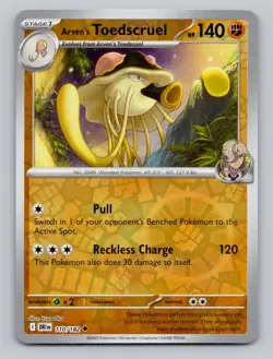 Reverse Holo Arven's Toedscruel 110/182 Uncommon Destined Rivals Pokemon - Image 1