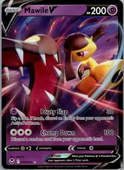 Mawile V 070/195 Holo V Rare Silver Tempest Pokemon Holo Near Mint - Image 1