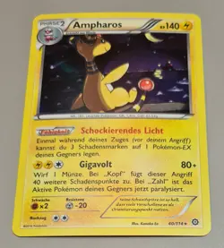 Ampharos # 40/114 Rare Holo Dampfkessel (Steam Siege) 2016 Pokemon DE Near Mint - Image 1