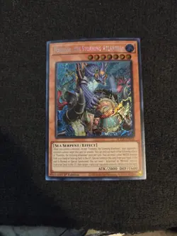 YuGiOh Poseidra, the Storming Atlantean Secret Rare 1st Edition SUDA-EN016 - Image 1