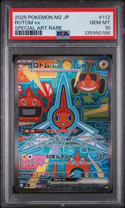 PSA 10 ROTOM ex 112/080 | Inferno X SAR Full Art Graded Pokemon Card - Image 1