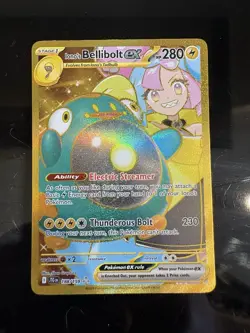 Pokemon TCG Ionos Bellibolt EX 188/159 Journey Together Gold Secret Rare Card NM - Image 1