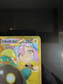 Pokemon TCG Ionos Bellibolt EX 188/159 Journey Together Gold Secret Rare Card NM - Image 3