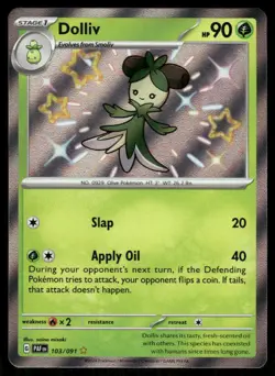 Pokemon Cards Dolliv 103/091 Paldean Fates Shiny Rare NM - Image 1