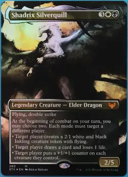 Shadrix Silverquill (Borderless) FOIL Strixhaven: School of Mages NM (514952) - Image 1